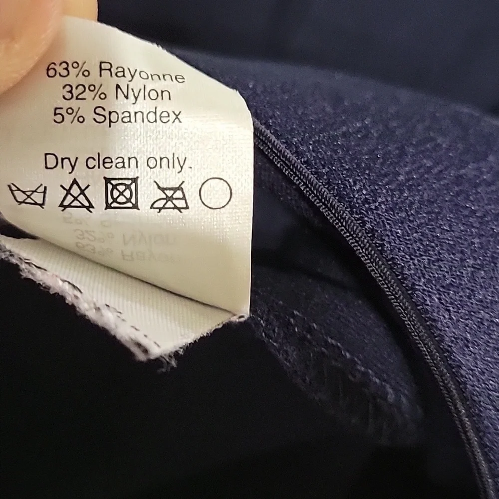 J.Crew Pixie Pants Dark Blue‎ Leggings With Zip Up Back Size 00R